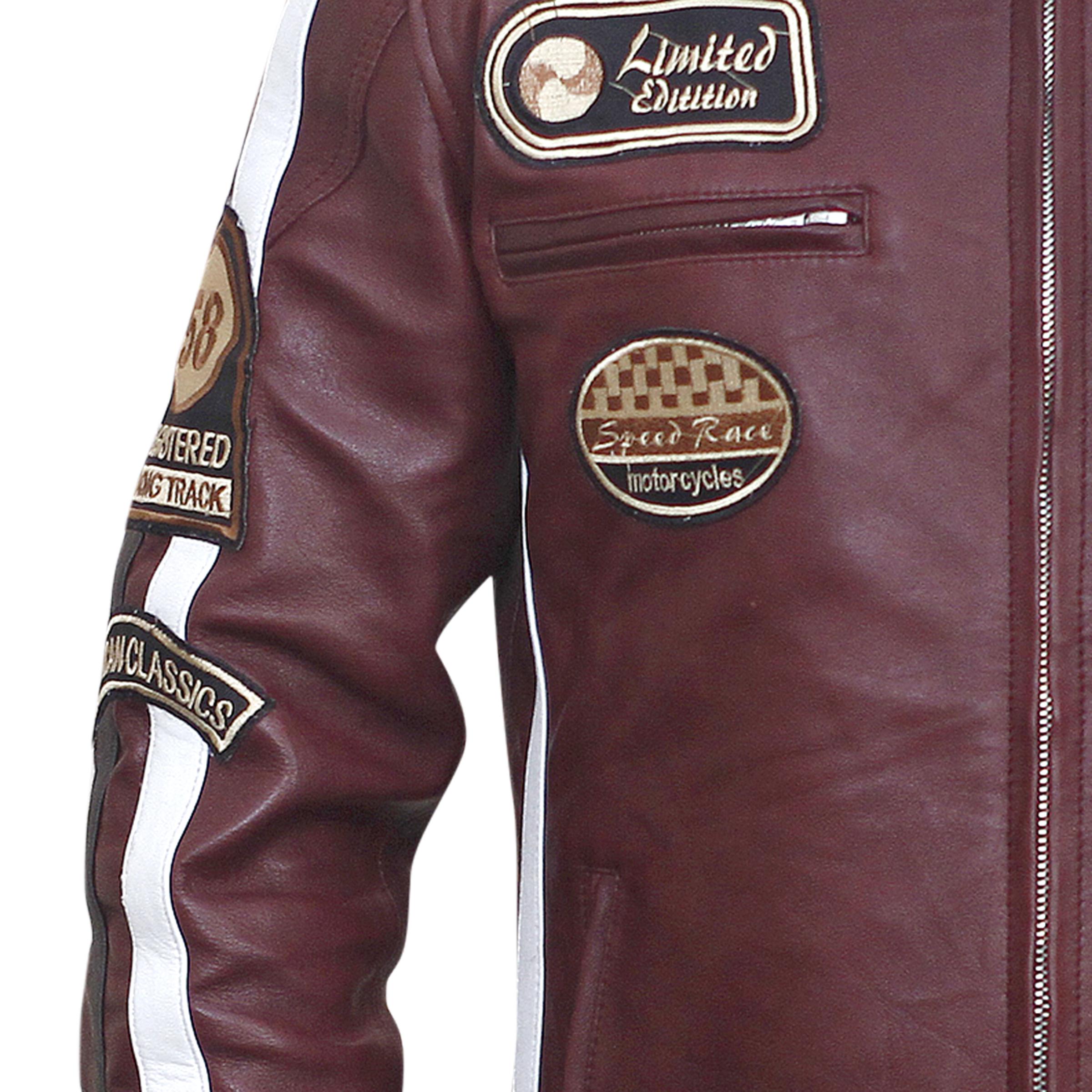 Giacca in pelle da uomo color marrone in edizione limitata
