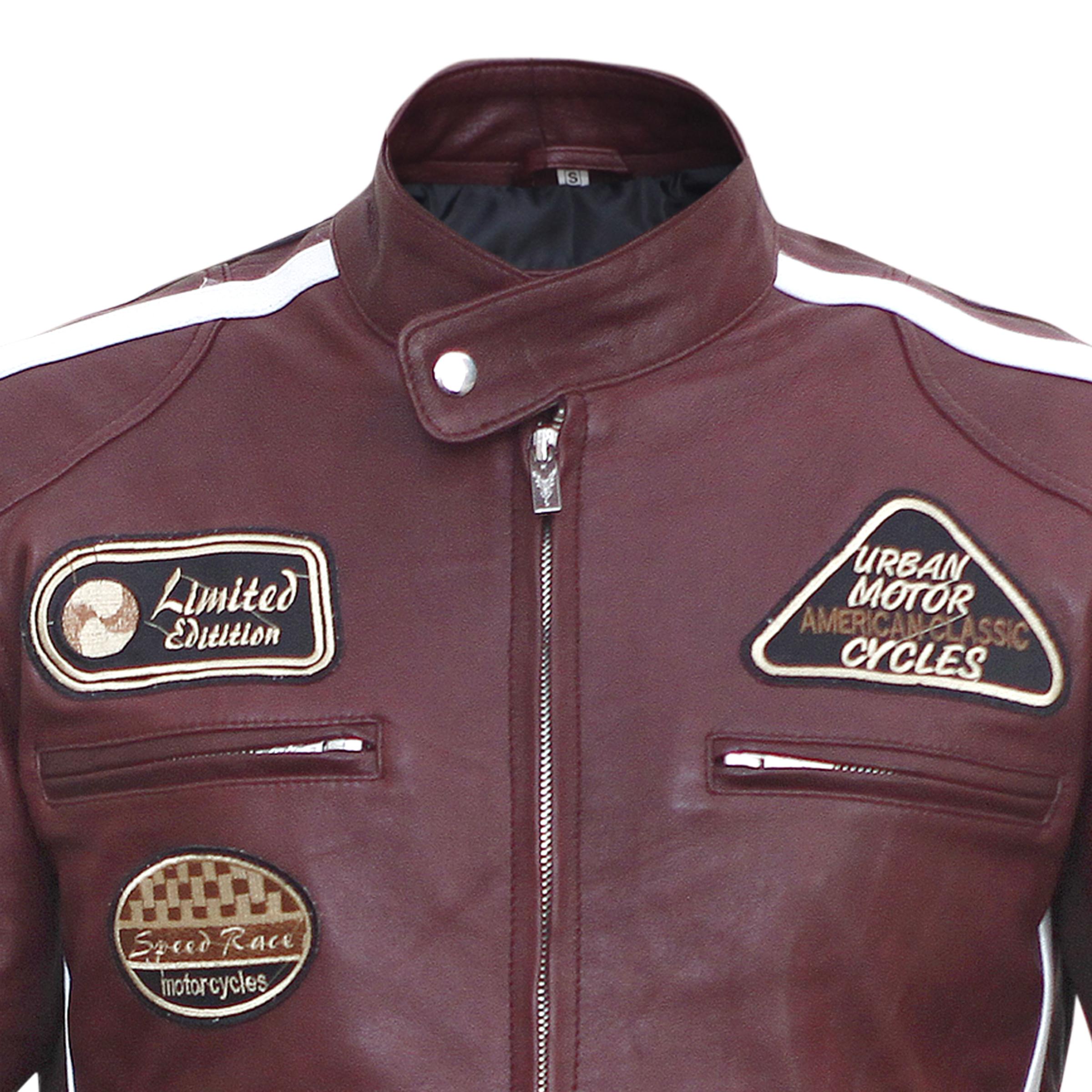 Giacca in pelle da uomo color marrone in edizione limitata