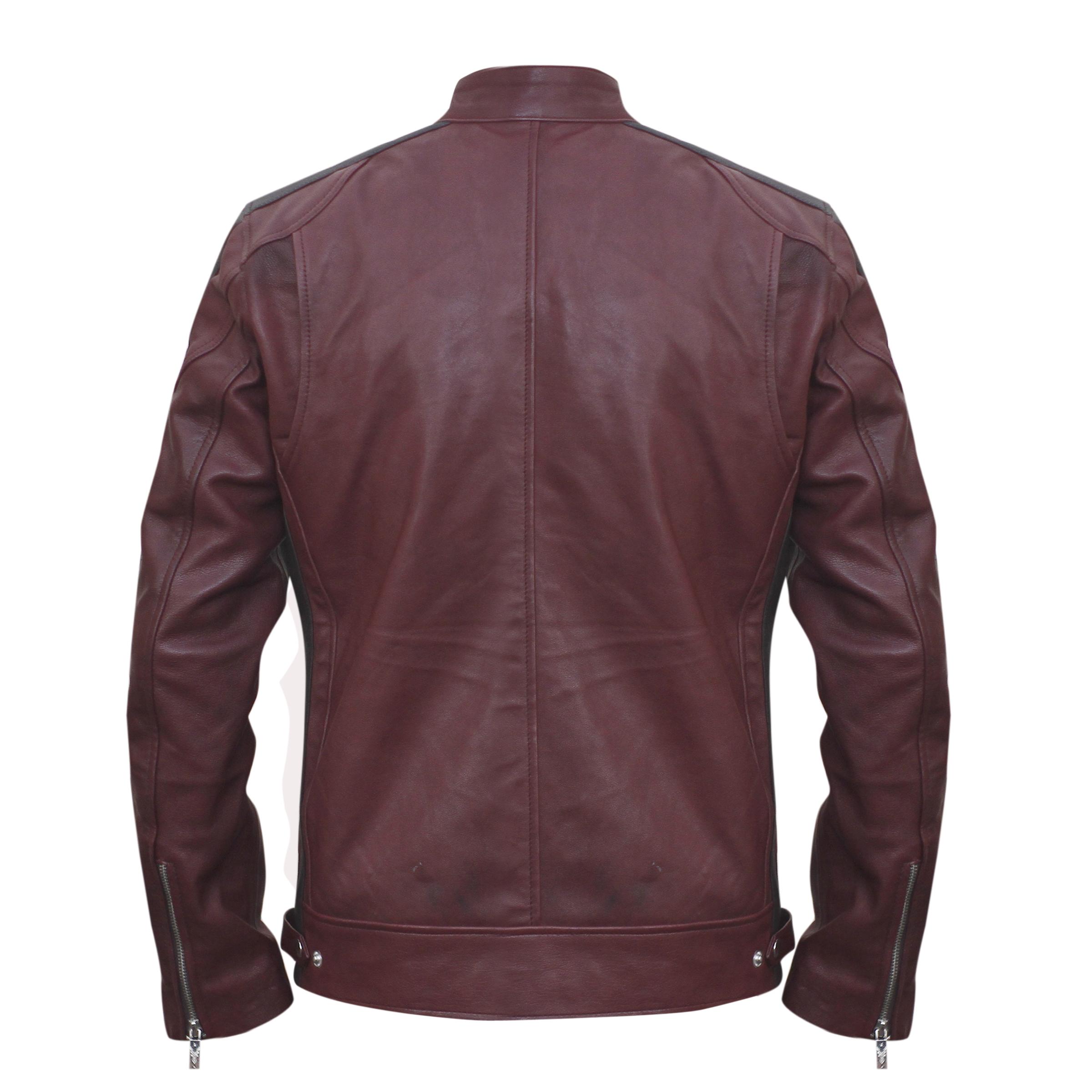Giacca in pelle da uomo color marrone in edizione limitata