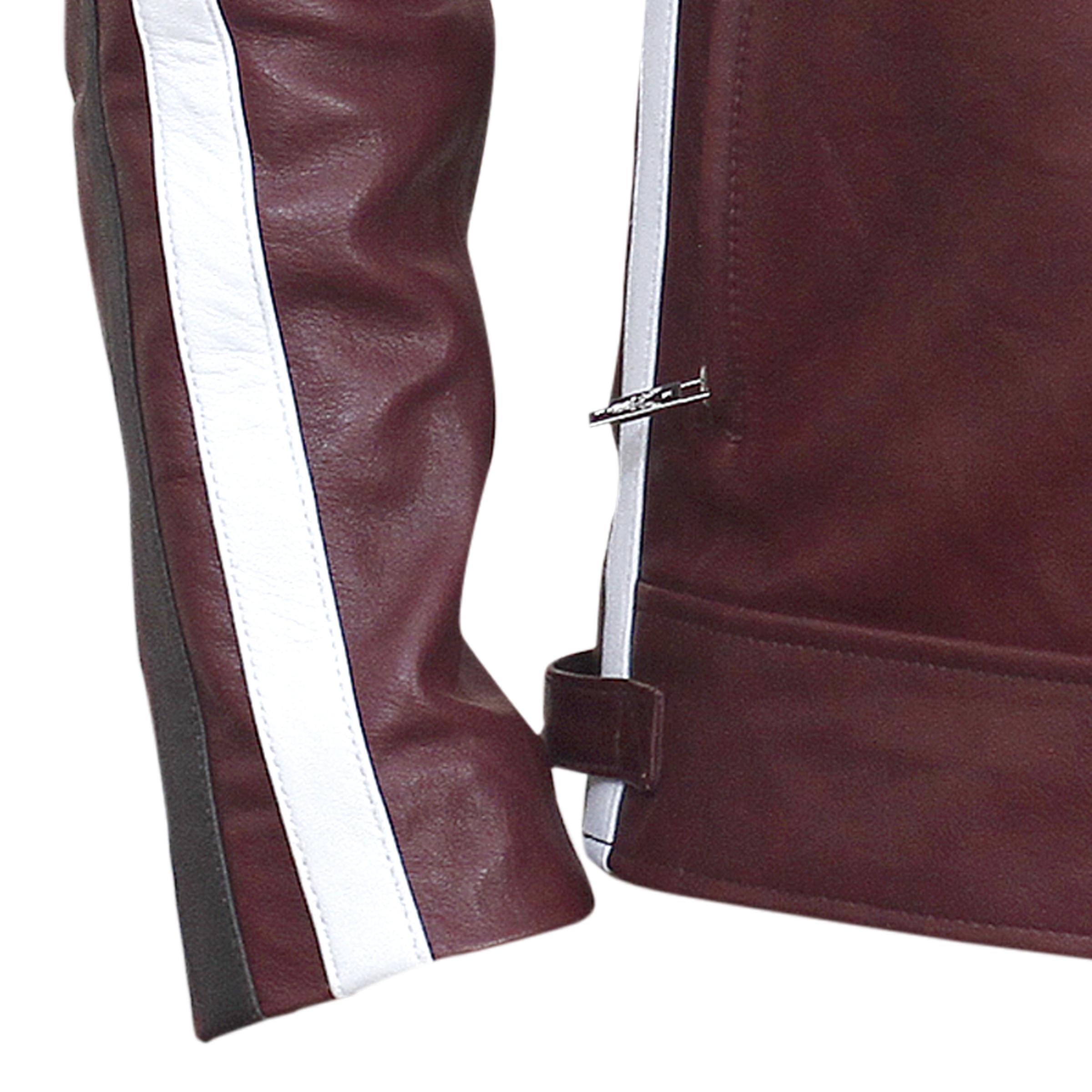Giacca in pelle da uomo color marrone in edizione limitata