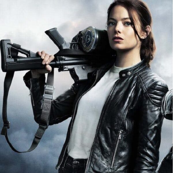 Giacca in pelle Emma Stone Zombie Land