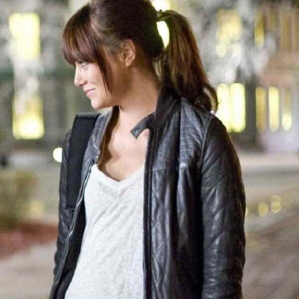 Giacca in pelle Emma Stone Zombie Land