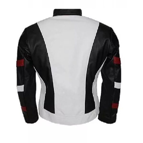 Giacca da uomo in pelle bianca classica vintage