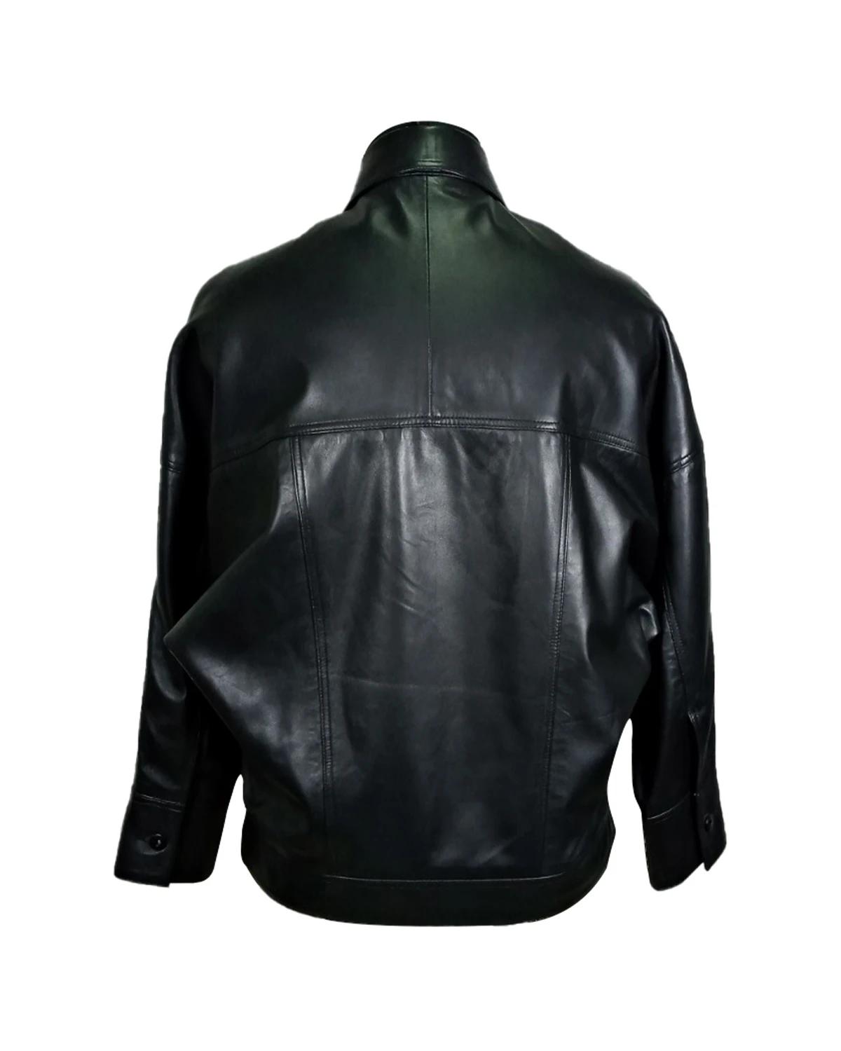 Giacca in pelle da donna classica in pelle di pecora