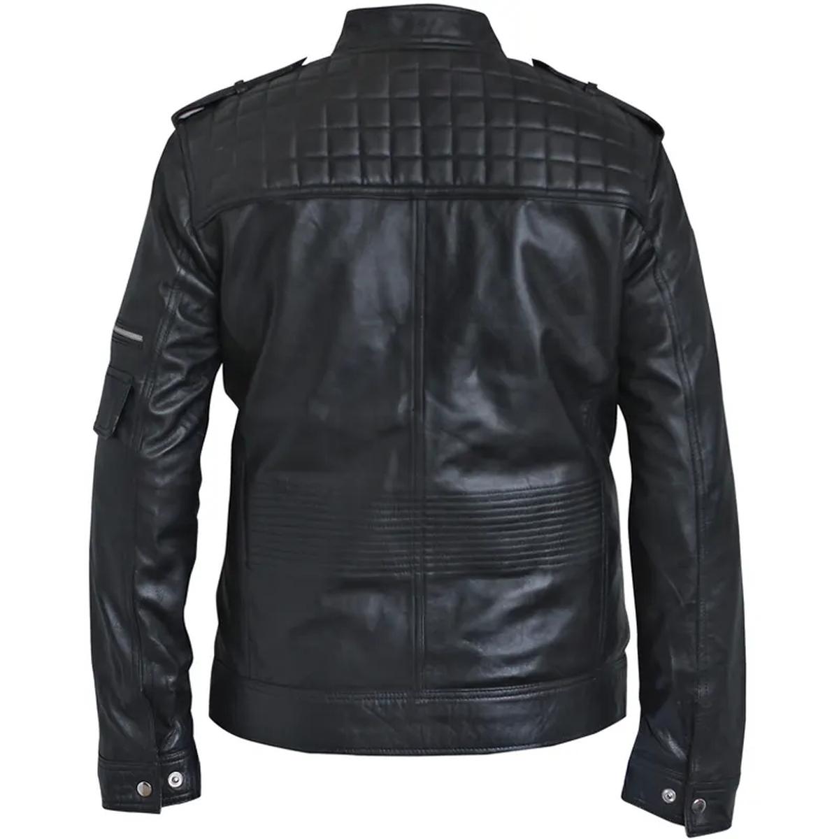 Giacca in pelle da motociclista vintage retrò da uomo