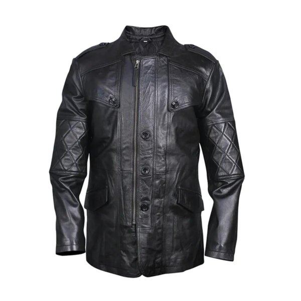 Cappotto da motociclista classico retrò in vera pelle