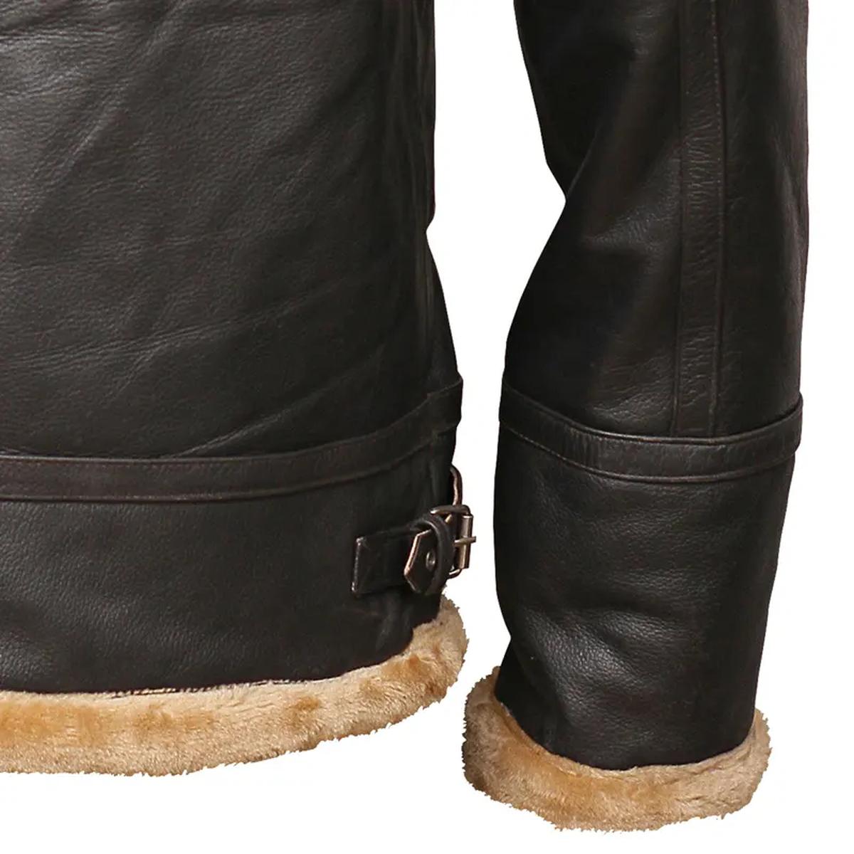 Giacca in pelle di montone marrone Flight Aviator