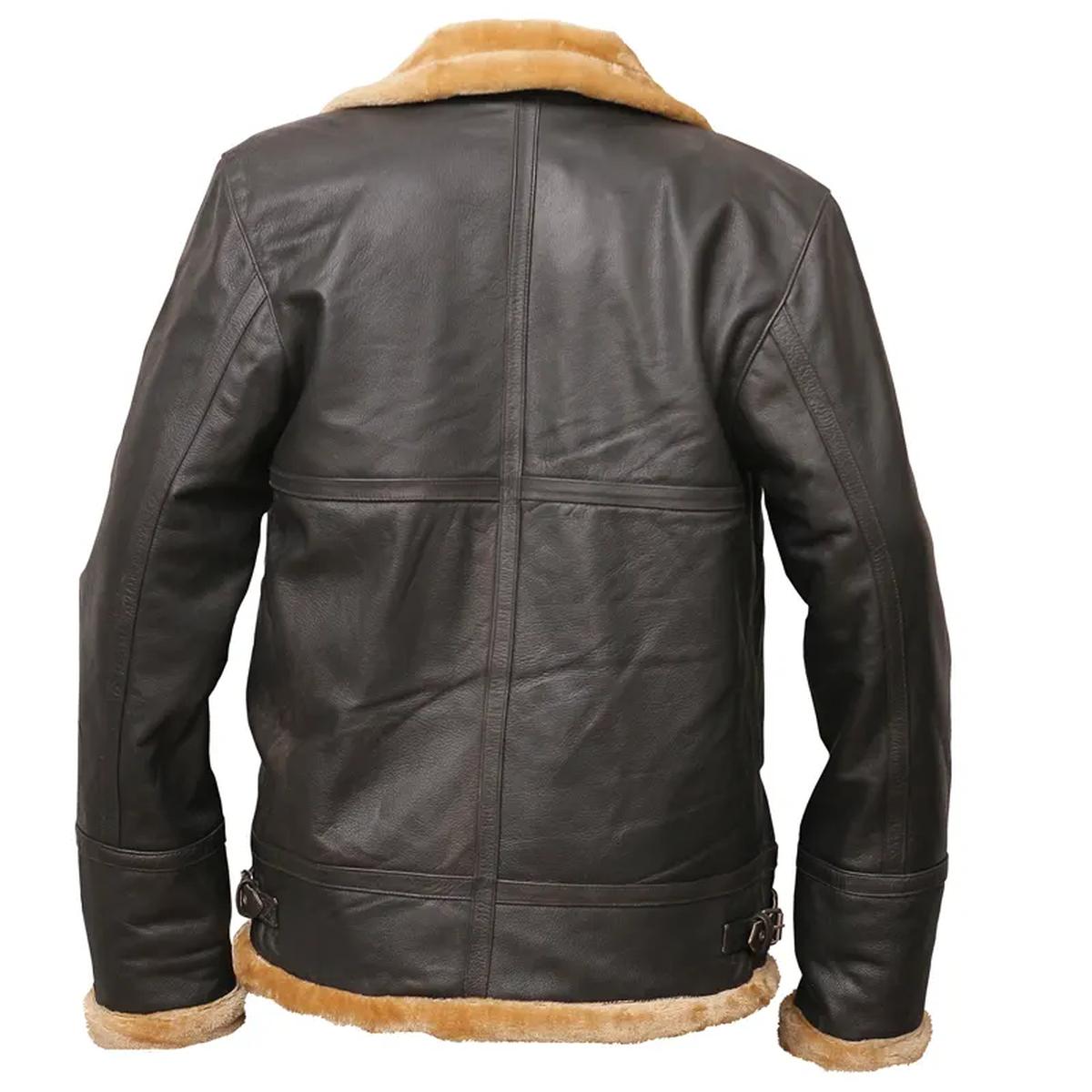 Giacca in pelle di montone marrone Flight Aviator