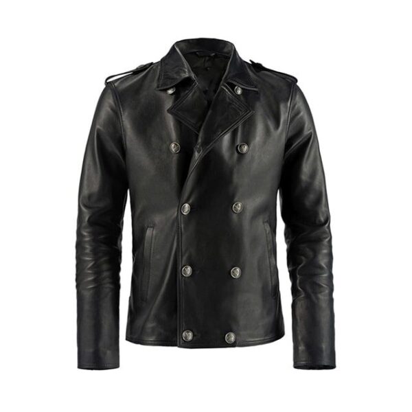 Blazer nero doppiopetto