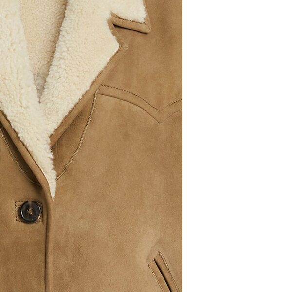 Cappotto da donna in pelle scamosciata e montone Étoile