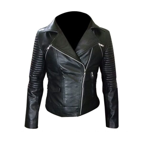 Giacca in pelle nera da donna Gal Gadot Fast And Furious