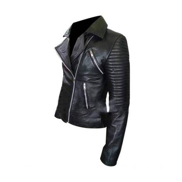 Giacca in pelle nera da donna Gal Gadot Fast And Furious