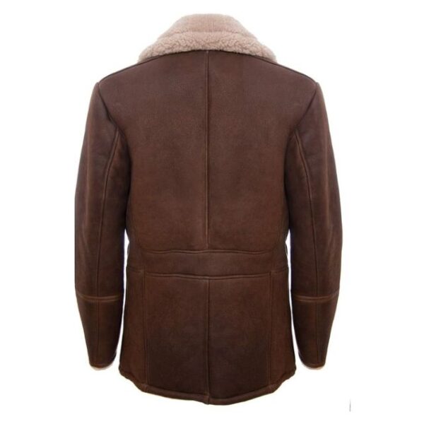 Cappotto classico tedesco in vera pelle di pecora e shearling
