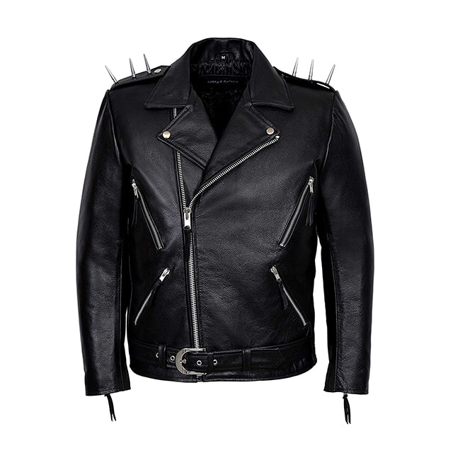 Giacca in pelle da motociclista Ghost Rider Nicolas Cage