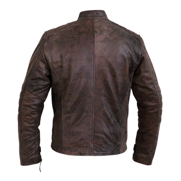 Giacca in pelle invecchiata Kendal Moto Racer da donna