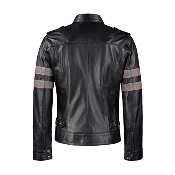 Giacca in pelle di pecora Leon Kennedy da uomo