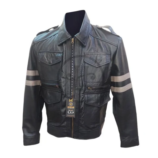 Giacca in pelle di pecora Leon Kennedy da uomo