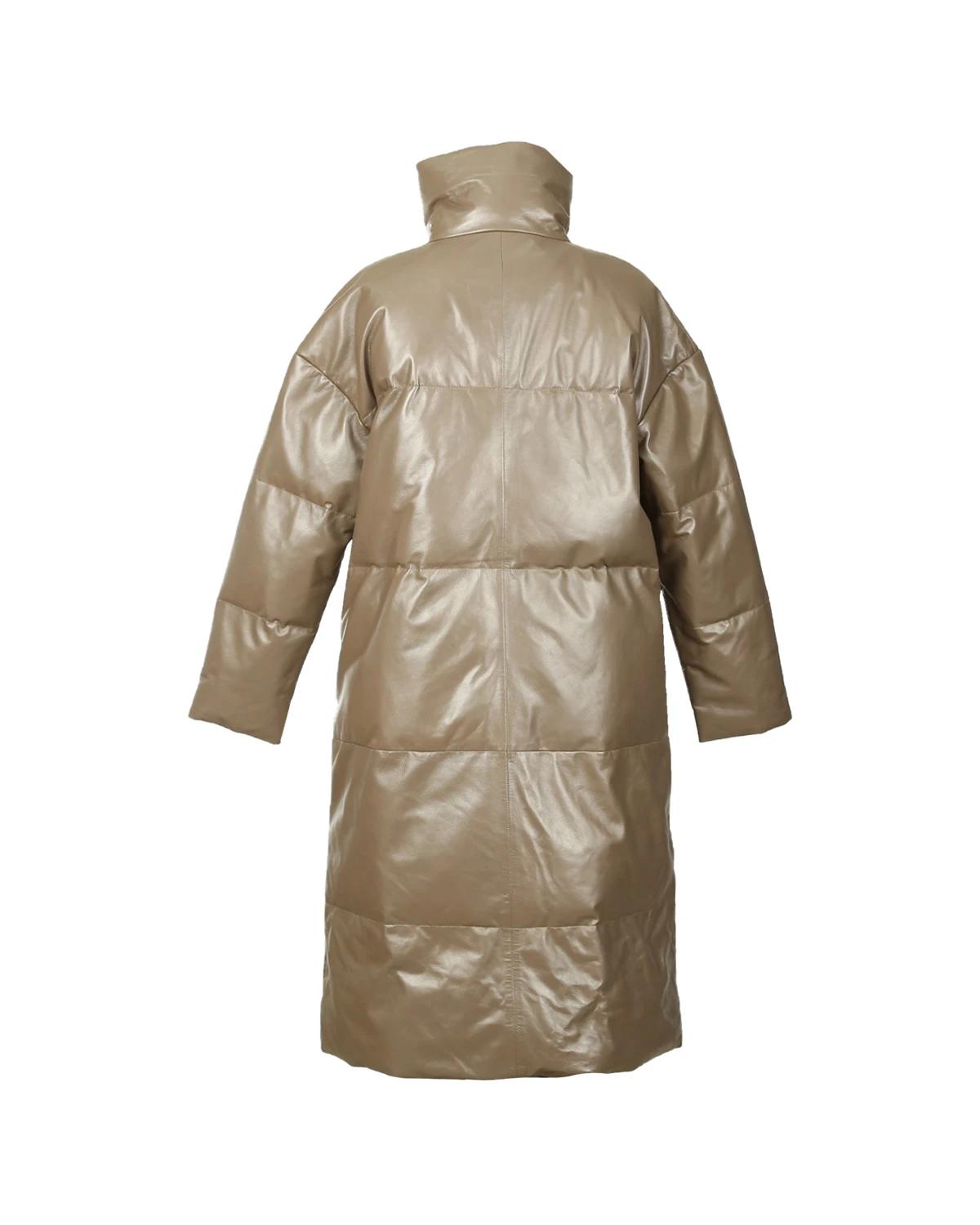 Cappotto lungo imbottito in pelle Mellisa da donna