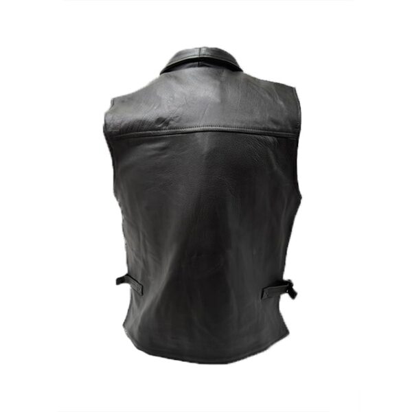 Gilet classico in pelle da uomo