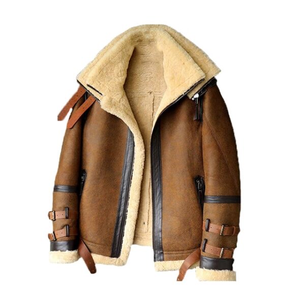 Cappotto in pelle scamosciata B3 Flight da uomo