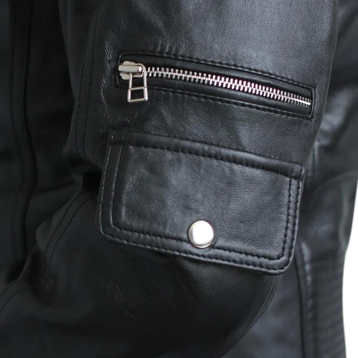 Giacca in pelle da motociclista vintage retrò da uomo