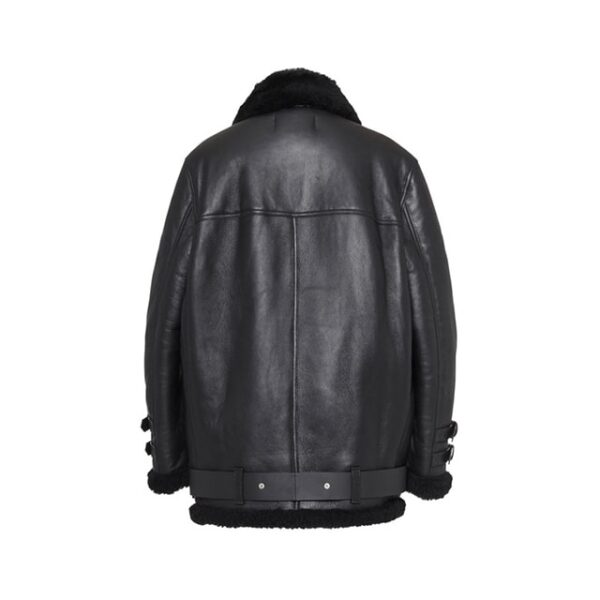 Giacca oversize in pelle e montone Velocite da donna