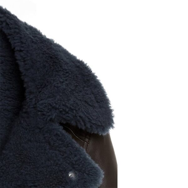 Giacca oversize in pelle e montone Velocite da donna
