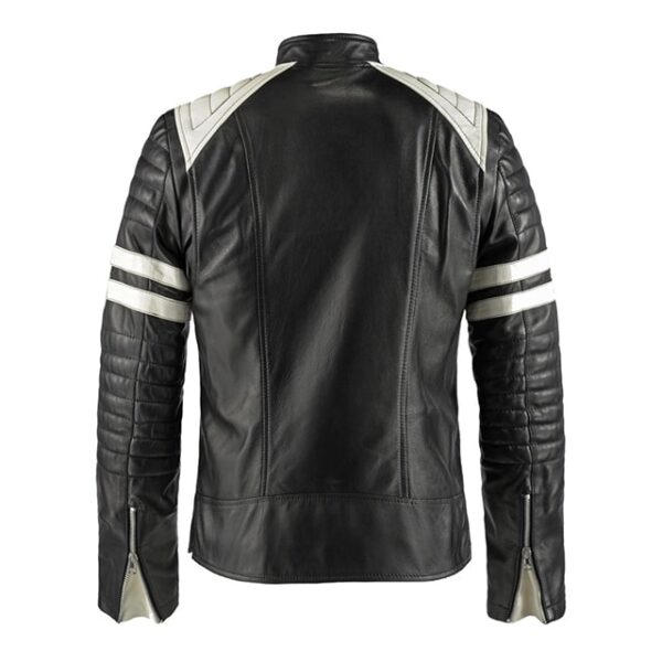 Giacca da motociclista retrò in pelle da uomo Mayhem