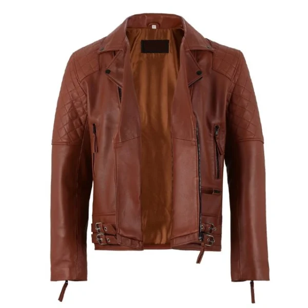 Giacca in pelle di pecora color rame 100% pura