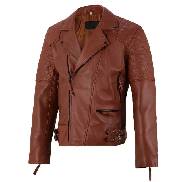 Giacca in pelle di pecora color rame 100% pura