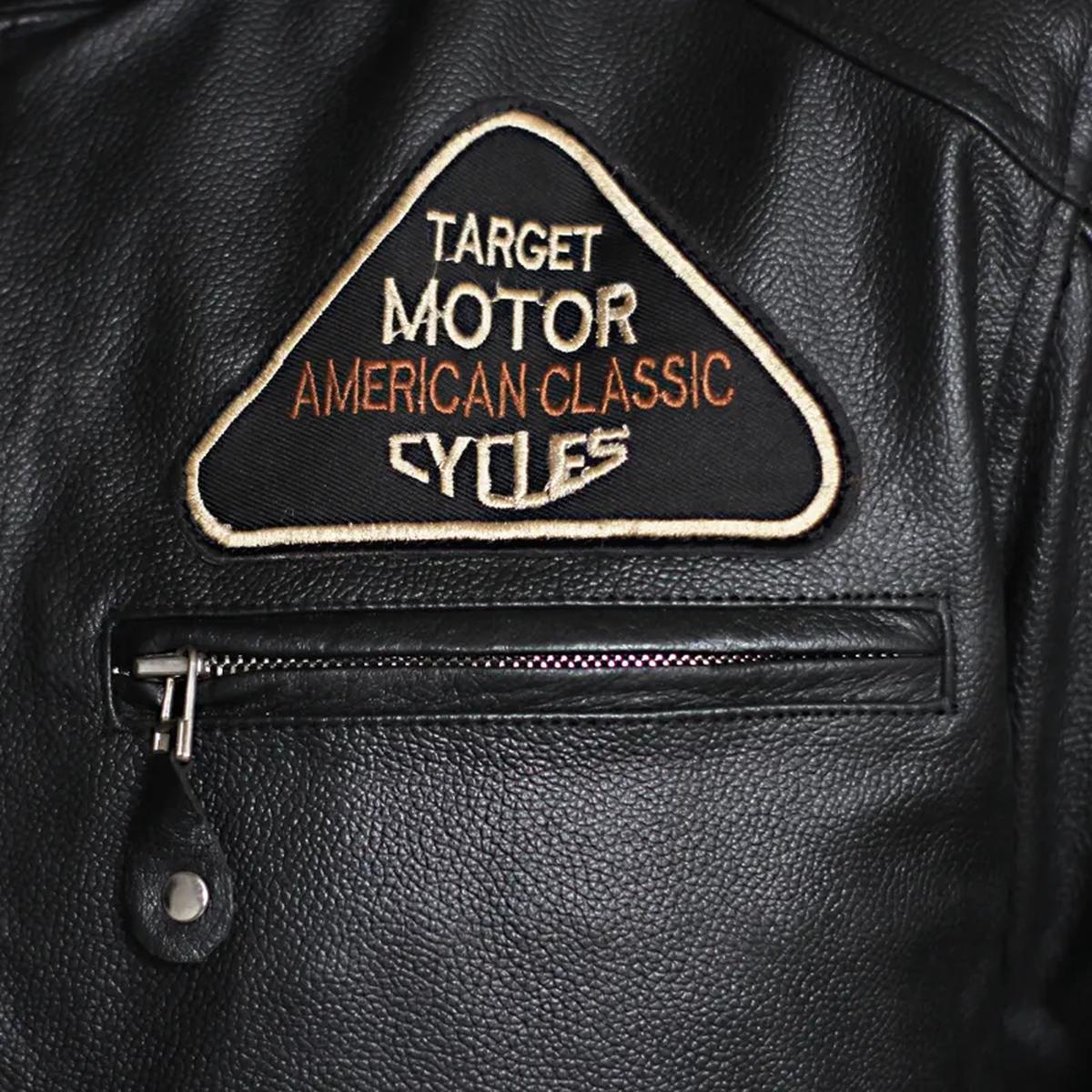 Giacca in pelle di pecora nera American Classic Urban Motors da uomo