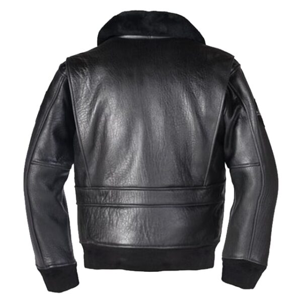 Giubbotto bomber in pelle da aviatore NAVAL Wings of Gold