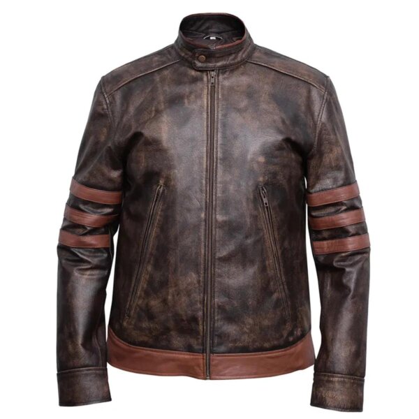 Giacca in pelle di pecora di Hugh Jackman Wolverine da uomo