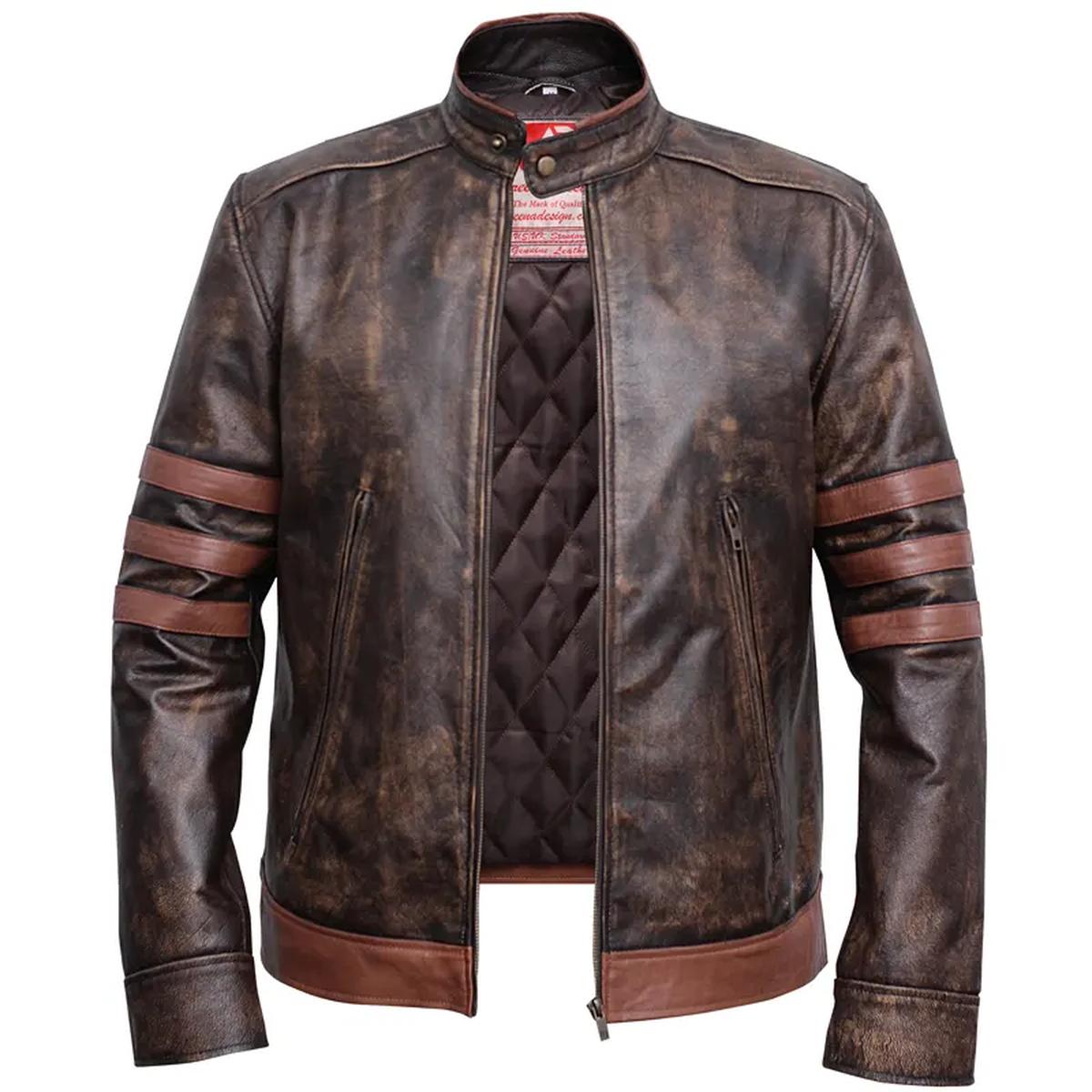 Giacca in pelle di pecora di Hugh Jackman Wolverine da uomo