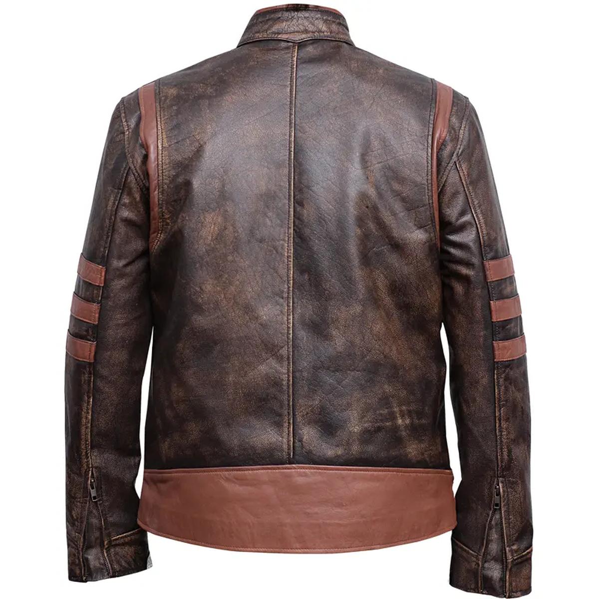Giacca in pelle di pecora di Hugh Jackman Wolverine da uomo