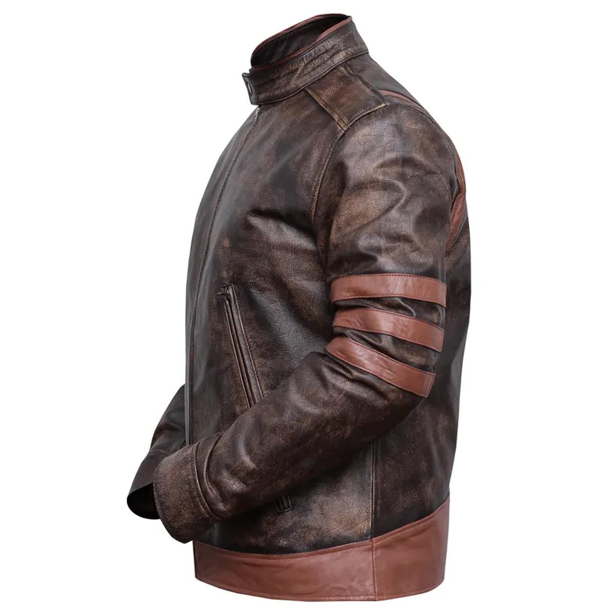 Giacca in pelle di pecora di Hugh Jackman Wolverine da uomo