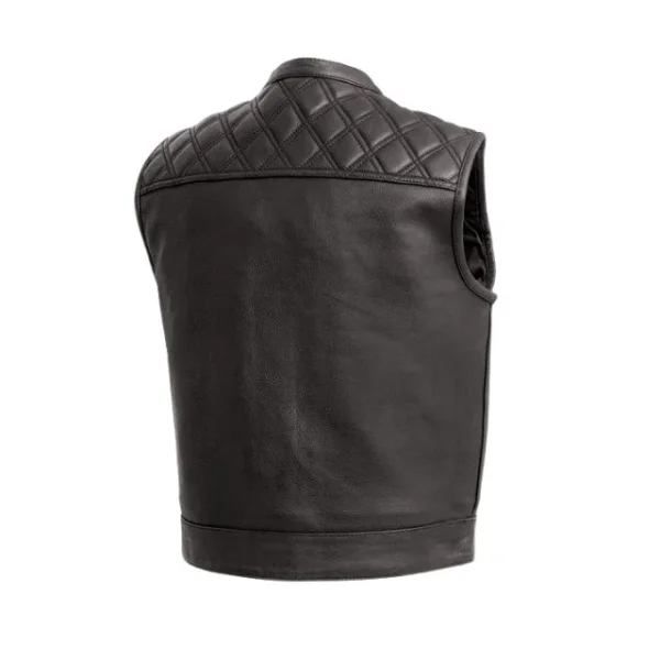 Giacca in pelle trapuntata da uomo