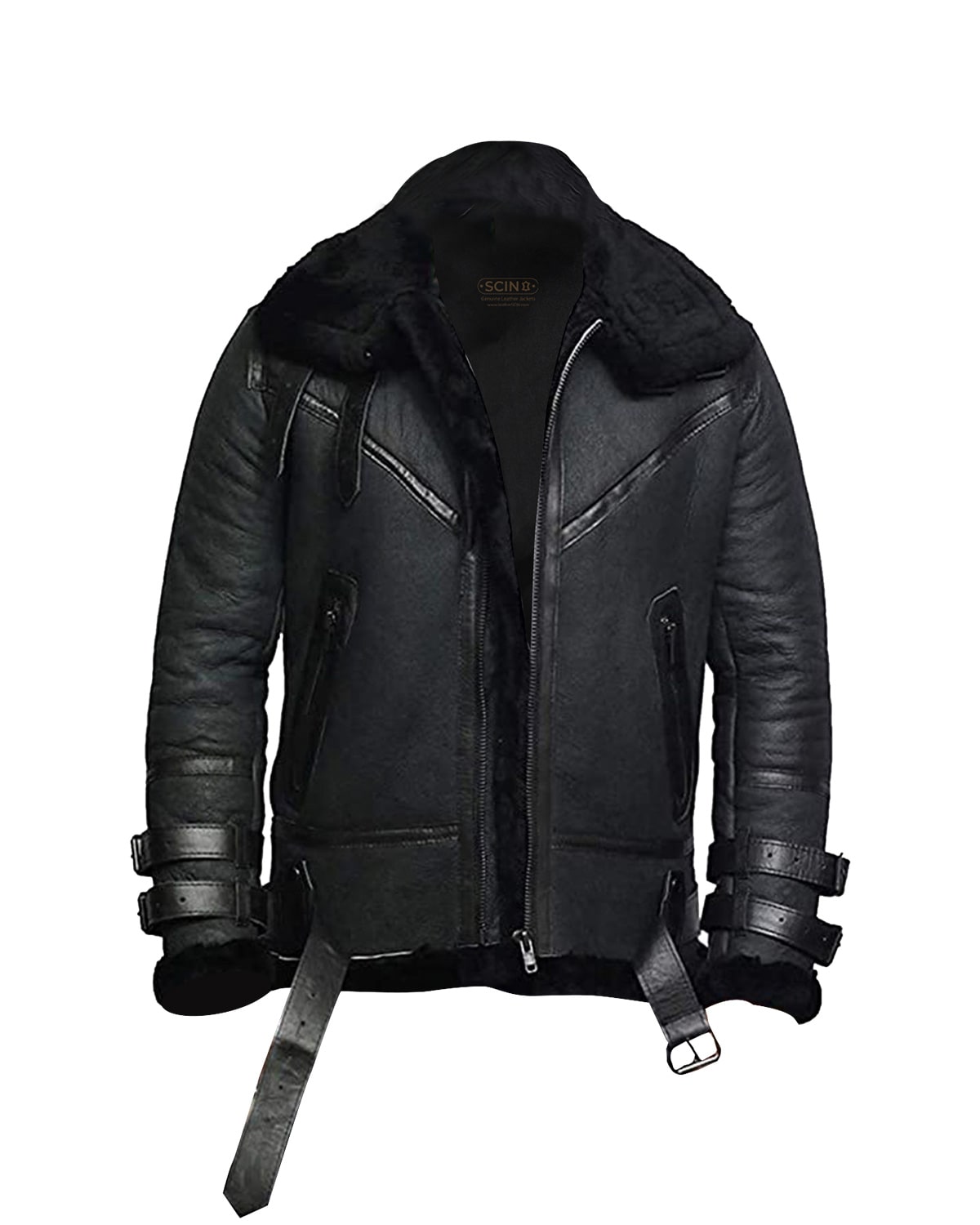 Giacca da aviatore in pelle da uomo B3 Bomber - RAF