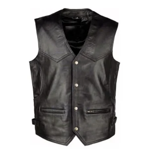 Gilet tradizionale in pelle da uomo