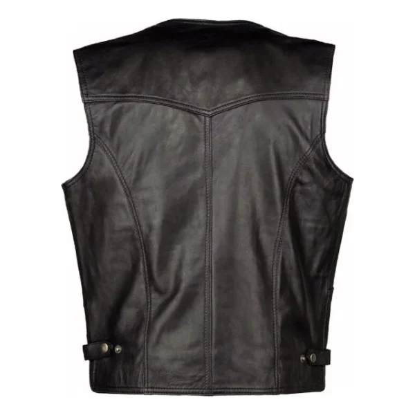 Gilet tradizionale in pelle da uomo