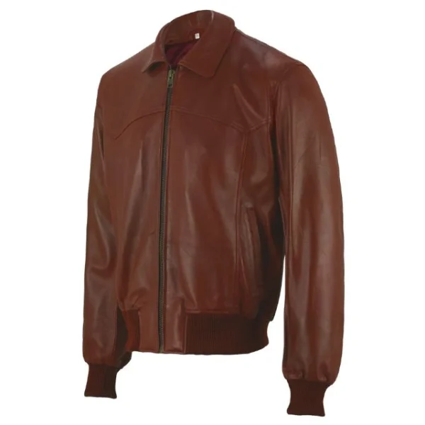 Giubbotto bomber in pelle di agnello da uomo