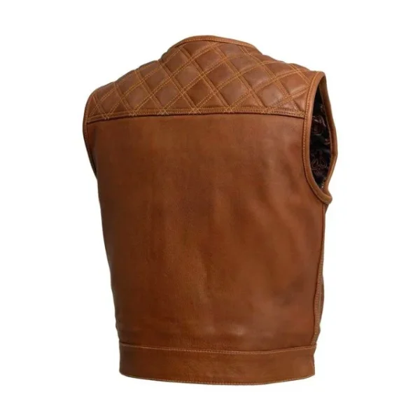 Giacca in pelle trapuntata da uomo