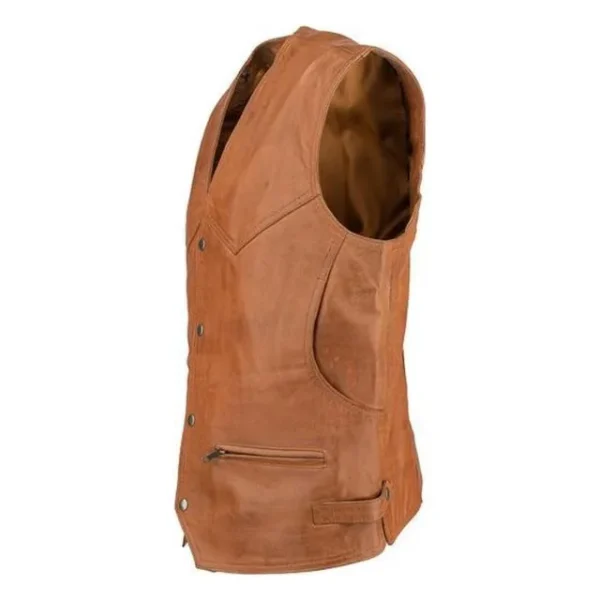 Gilet tradizionale in pelle da uomo
