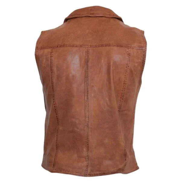 Gilet in pelle da cowboy western