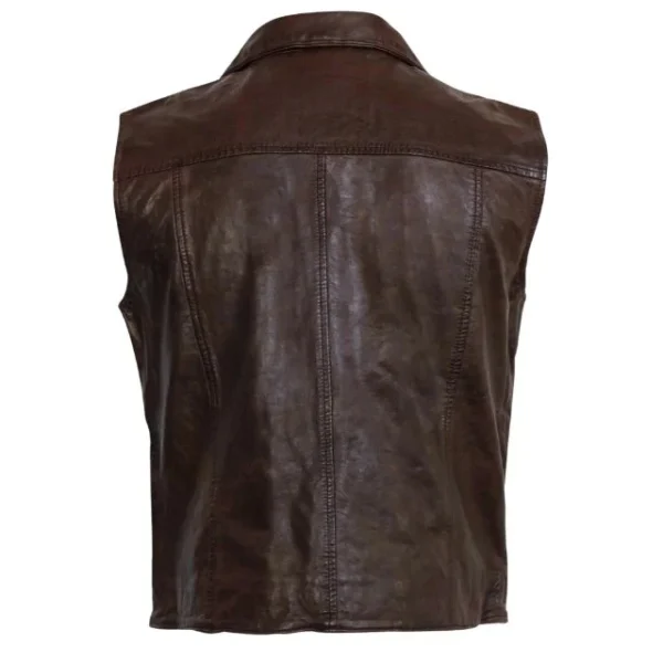 Gilet in pelle da cowboy western