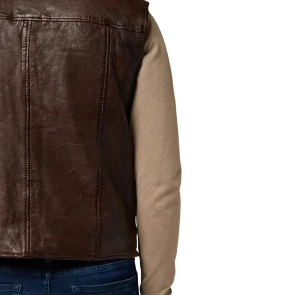 Gilet in pelle da cowboy western