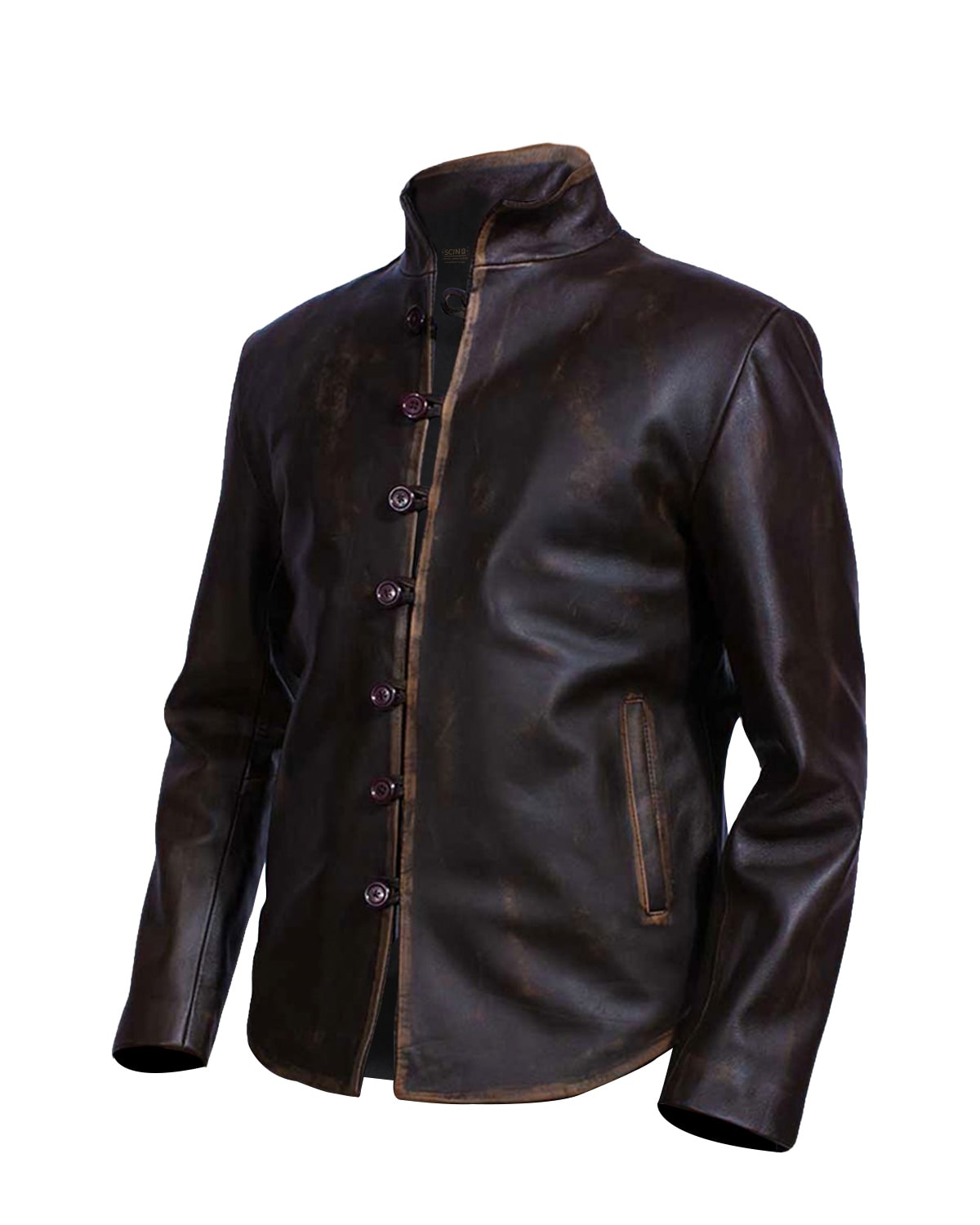 Giacca in pelle da motociclista Brent
