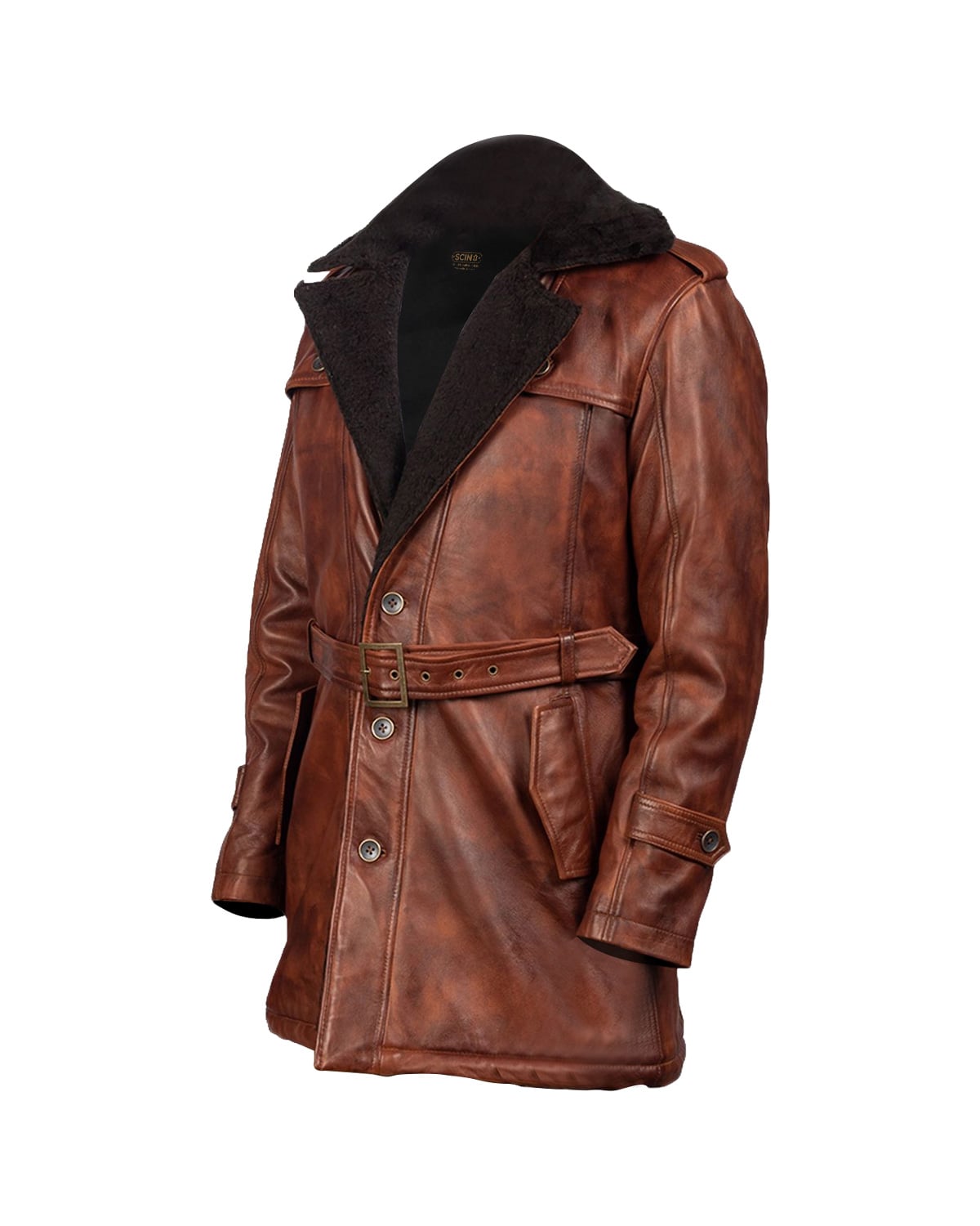 Cappotto in pelliccia di pelle Dean