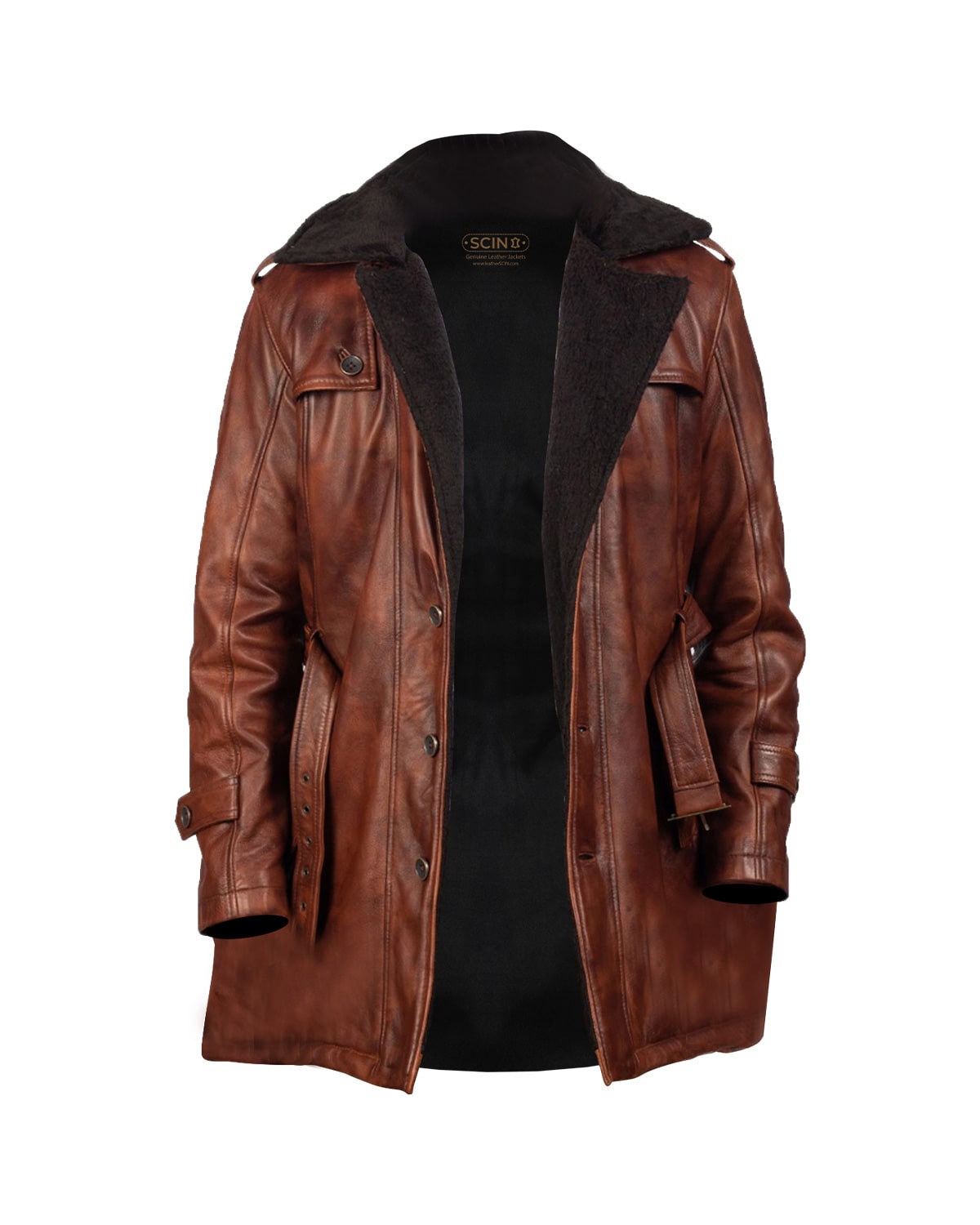 Cappotto in pelliccia di pelle Dean