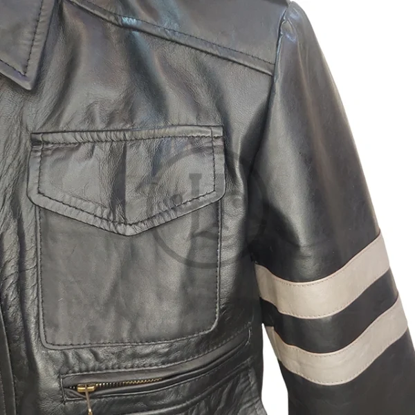 Giacca in pelle di pecora Leon Kennedy da uomo